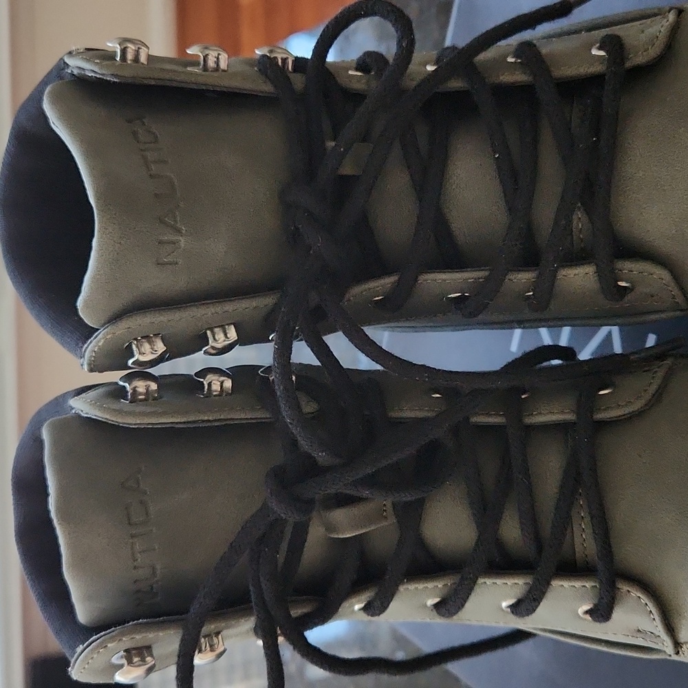 NWB Nautica Galiah Olive Green Women's Boots Size 9.5 - Picture 2 of 12